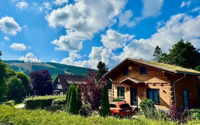 Blockhutte im Harz mit Sauna und Kamin