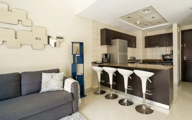 Contemporary One Bedroom with Full Marina View