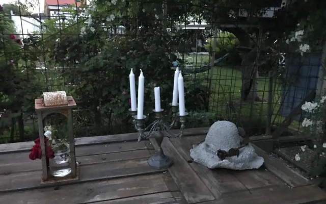 B&B Bland Ormbunkar Och Rosor