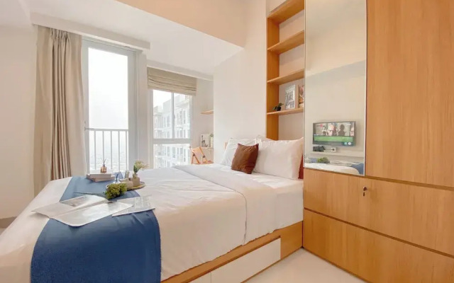 Wooden Style Studio At Apartment Tokyo Riverside Pik 2