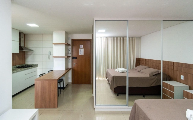 Flat Com Linda Piscina No Setor Bueno   Th605