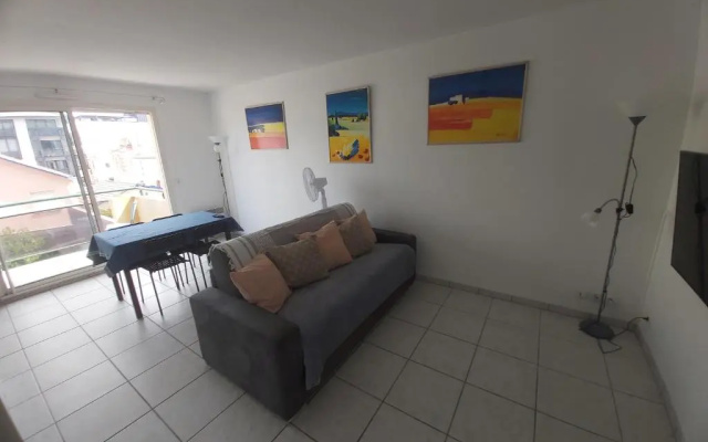 Centre, Grand T2 balcon Pkg, plage gare 600m