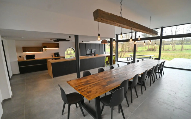 Water mill in Baillonville with swimming pool and sauna