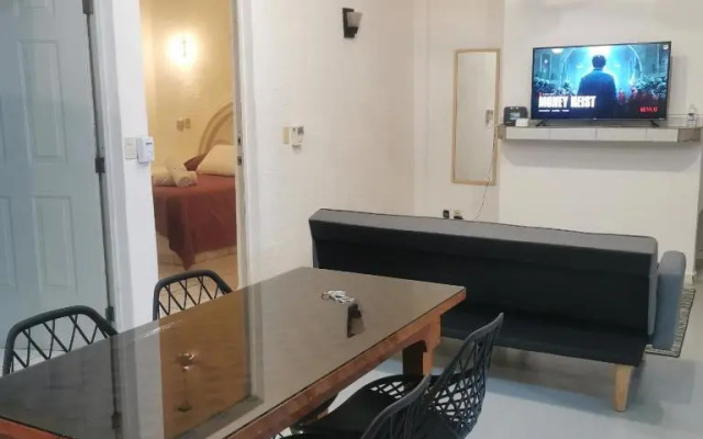 2 bedroom apartment with a/c Wi-Fi best location!