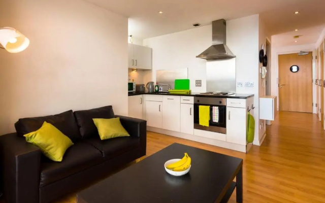 Trendy 10th floor studio apartment