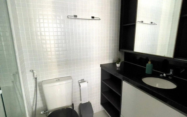 Studio luxuoso com bela vista mar no Smart Barra