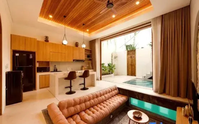 Modern 1BR Oasis - Sunken Lounge & Near Canggu