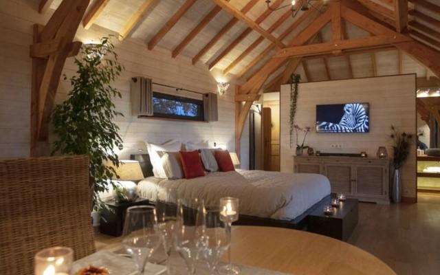 Cabane de Prestige avec Jacuzzi et Sauna privatifs