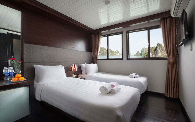 Отель Halong Aclass Stellar Cruise Халонг комната для гостей