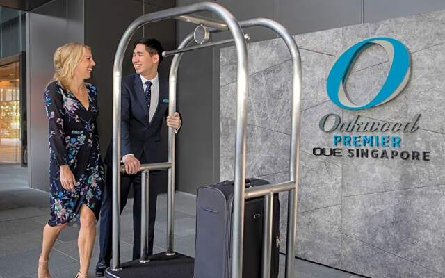 Отель Oakwood Premier OUE Singapore вид на фасад