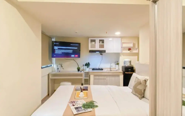 Minimalist Warm Beige Studio At Meikarta Apartment