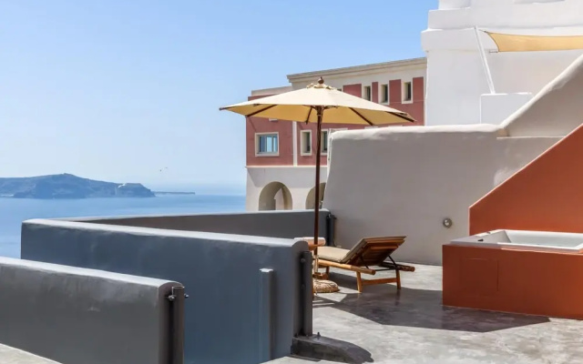 Villa Dusk in Fira Santorini