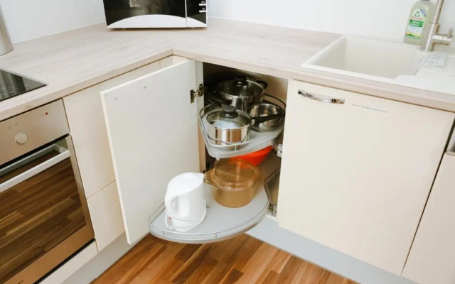 Ferienwohnung in der Fußgängerzone Gartenblick - Studio Apartment