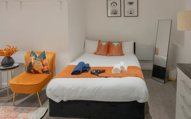 Luxe Studio Apartment in Leicester City Center