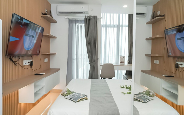 Japandi Style Studio Apartment At B Residence Grogol