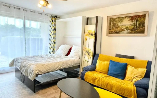 Studio cozy, vue sur le golf Houlgate