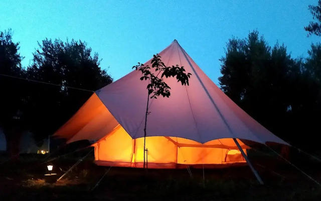 Cocoon Tent in an Olive Grove