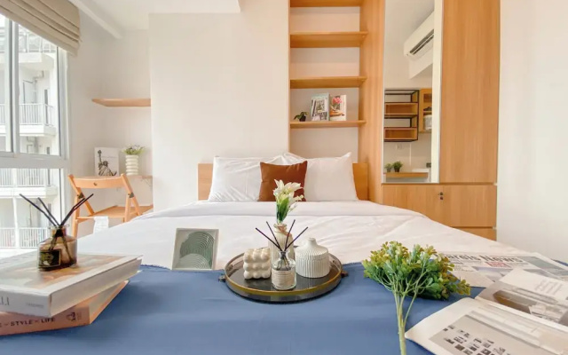 Wooden Style Studio At Apartment Tokyo Riverside Pik 2