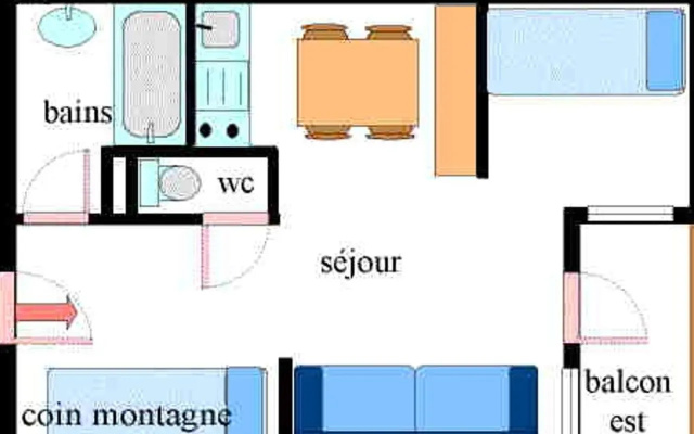Studio Lanslevillard, 1 pièce, 4 personnes - FR-1-508-194