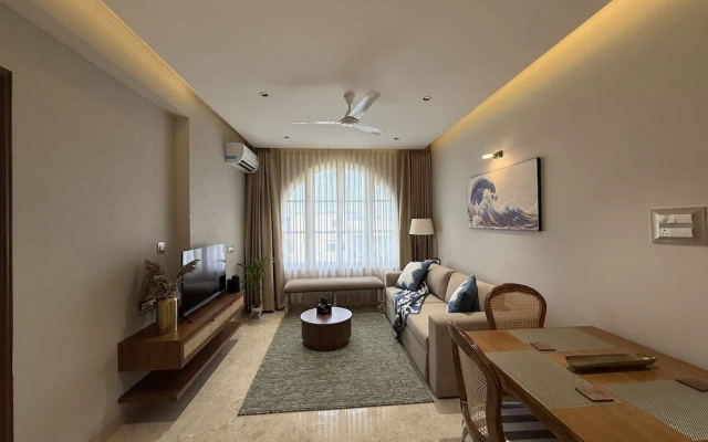 Stylish 1BR With Pool 5 Mins to Candolim Beach