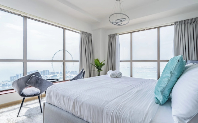 Spacious 2BR-Dubai Eye & Sea View -JBR
