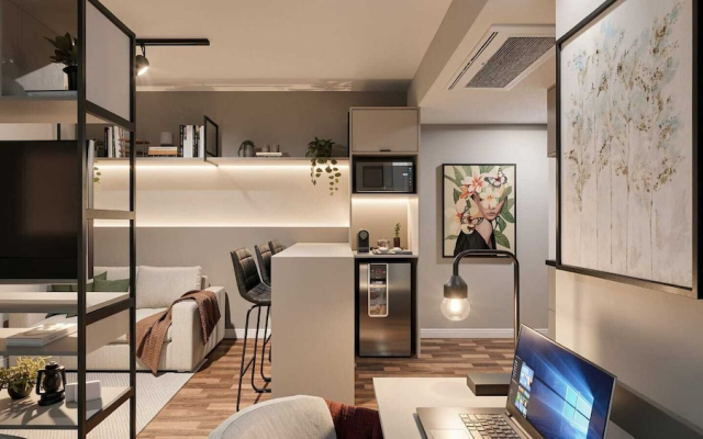 Flat em hotel Excelente