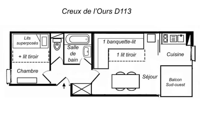 Appartement Méribel, 2 pièces, 4 personnes - FR-1-182-232