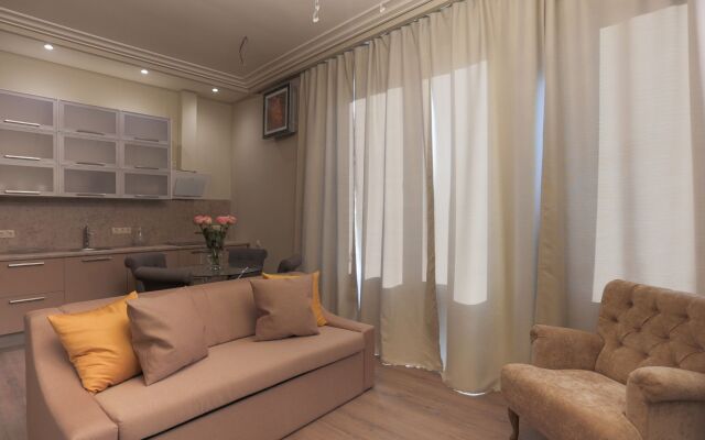 Апартаменты Arbat House Apartments On Bolshaya Nikitskaya Москва комната для гостей
