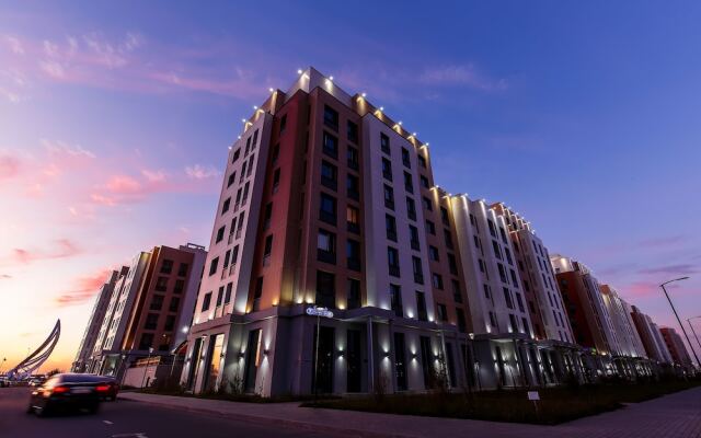 Гостиница Eco Apart Hotel Astana Казахстан, Нур-Султан - отзывы, цены и фото номеров - забронировать гостиницу Eco Apart Hotel Astana онлайн вид на фасад
