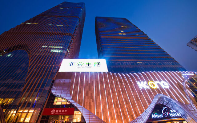 Отель Atour S Hotel Kingkey Timemark Shenzhen Китай, Шэньчжэнь - отзывы, цены и фото номеров - забронировать отель Atour S Hotel Kingkey Timemark Shenzhen онлайн вид на фасад