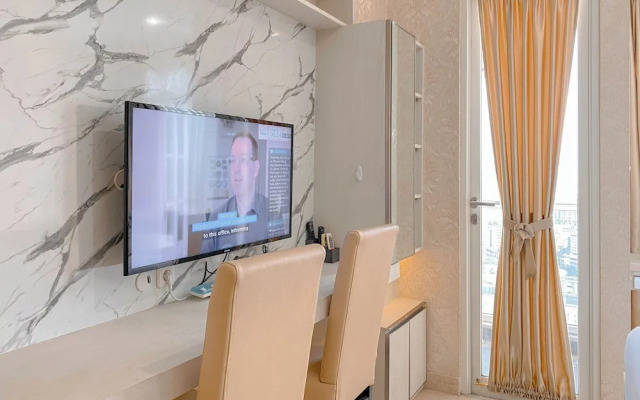 Peaceful Beige Studio At Menteng Park Apartment