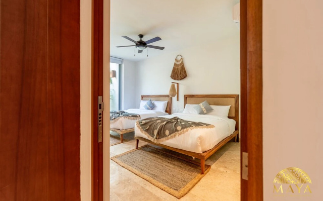 NHOA 102A Lux 2BR Condo Plunge Pool in Aldea Zama