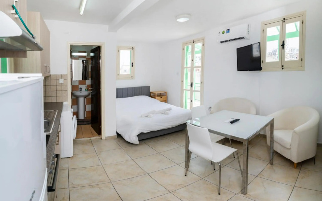 City center studio with terrace view