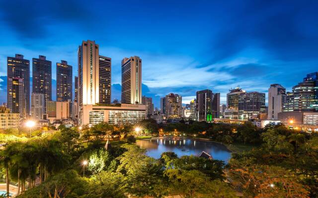 Отель Bangkok Marriott Marquis Queen's Park вид на фасад