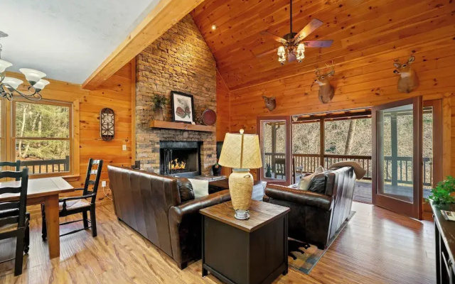 New! Riverfront Retreat Sleeps 12 Ellijay
