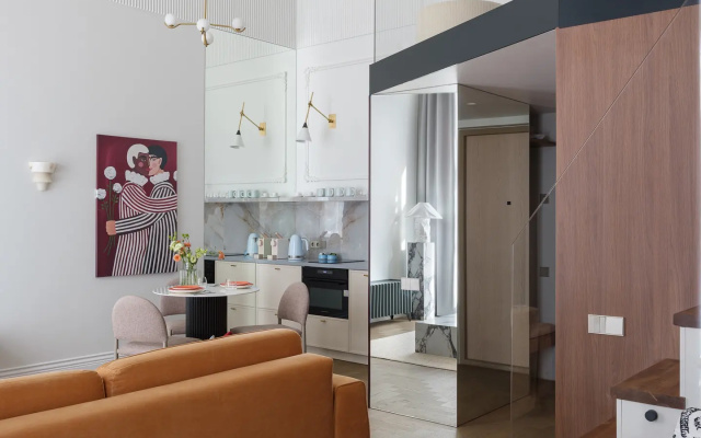 Апартаменты D apartments двухуровневая студия в ЖК бизнес класса на набережной канала