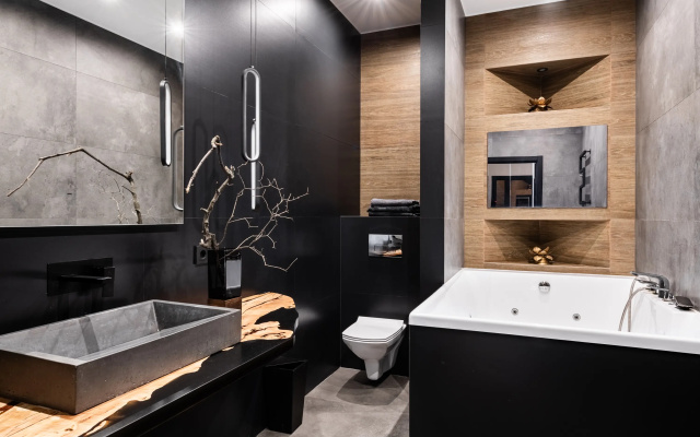 Квартира Jane-Apart - Sky and Spa с джакузи и ТВ в ванной