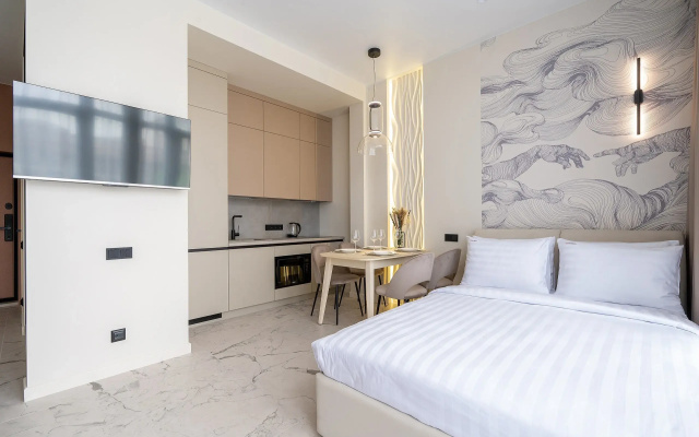 Апартаменты Red Apartments Арт Лайт Сити Микеланджело