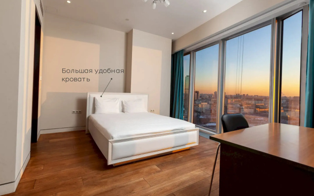 Апартаменты Москва Сити Lux с панорамной ванной 3 комнаты
