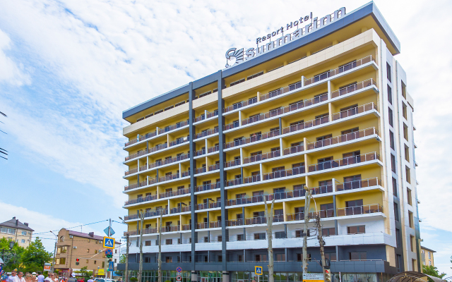 Курортный отель Санмаринн All Inclusive в Анапе 10 отзывов об отеле, цены и фото номеров - забронировать гостиницу Курортный отель Санмаринн All Inclusive онлайн Анапа вид на фасад