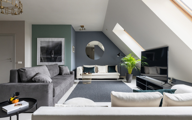 МАНСАРДА 170м² с Балконом от Minin Apartments