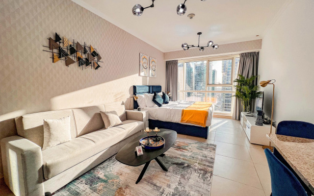 Апартаменты Cosmos Living Elegant Studio Near Dubai Marina