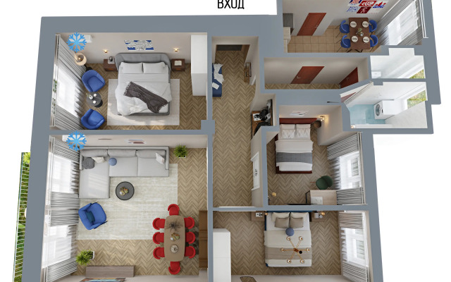 Квартира Жемчужина GM Apartments c Атмосферным Видом