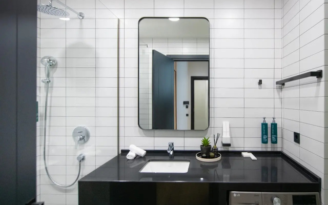 Penthouse Terrace Double Studio Suite with Kitchen (full double bed) · Gratus Aparthotel Tbilisi — photo 9
