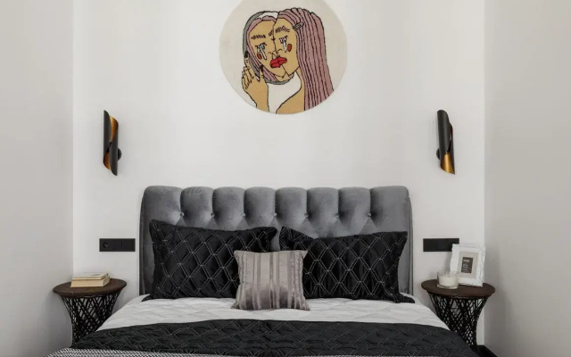Апартаменты D apartments белая студия с гостиной зоной у Летнего сада и Михайловского замка