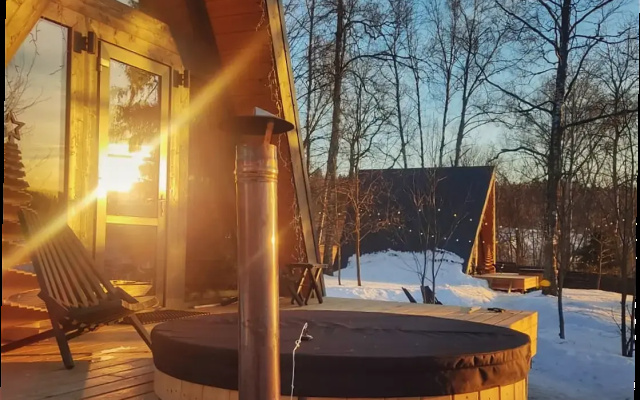 Частный дом A-frame На холме