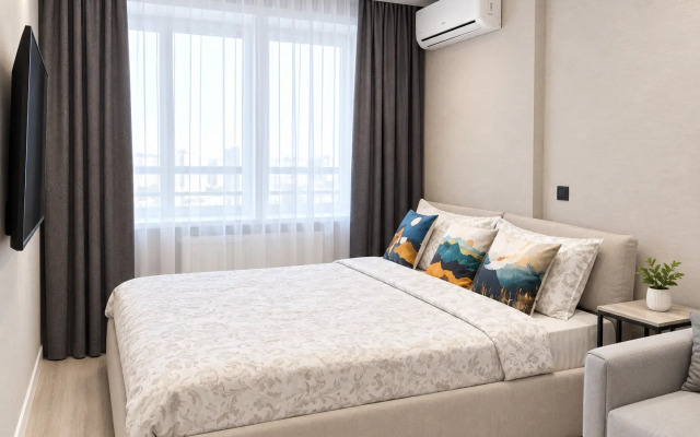 1-к. квартира на Базарной площади с видом на пруд, 30 м², 22 этаж