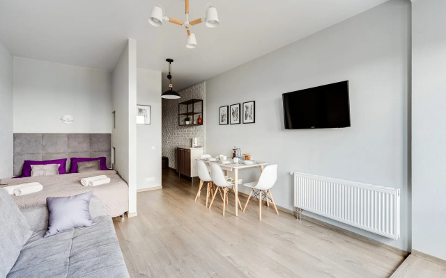 Апартаменты SMART LOFTS | White | На 4 гостя у метро Дмитровская в ЖК бизнес-класса