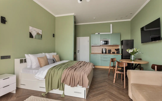 Квартира JN Apartments Дизайнерская Видовая Студия с Балконом