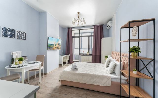 Апартаменты Lalapart Aquamarine с балконом у метро Дмитровская